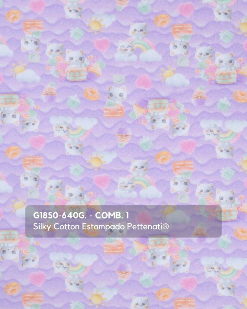 G1850-640G. - COMB. 1 Silky Cotton Estampado Pettenati