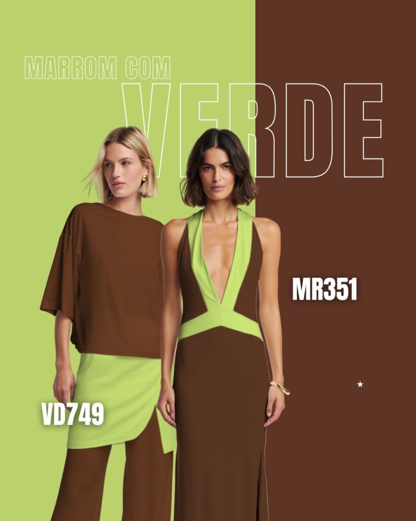 marrom com verde