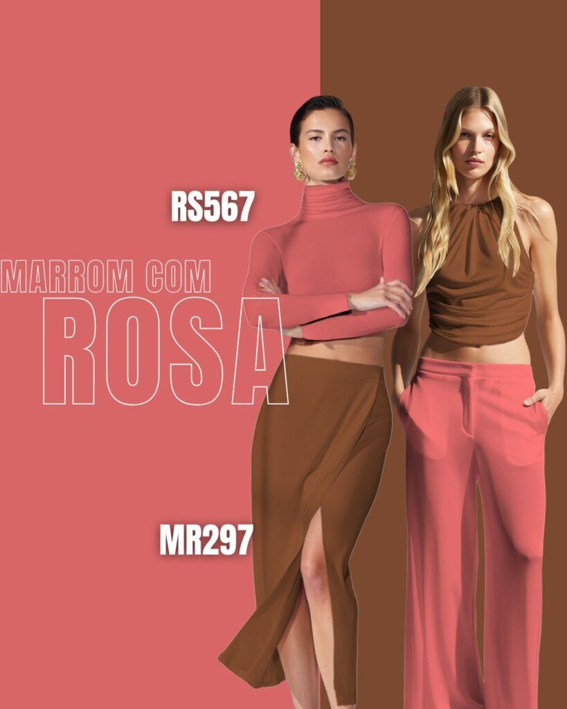 marrom com rosa