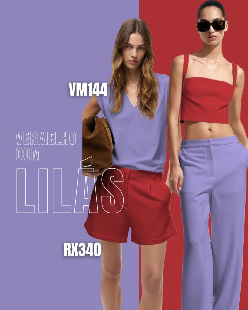 vermelho com roxo