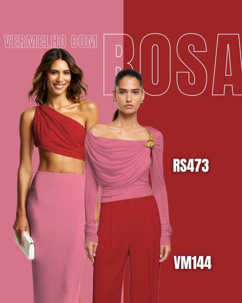 vermelho com rosa