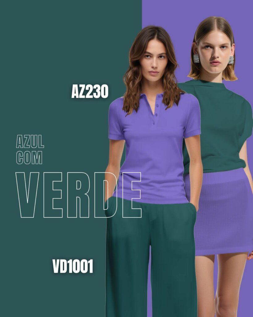 verde com roxo
