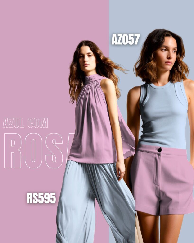 azul com rosa